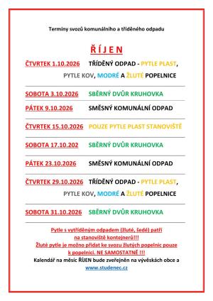 ŘÍJEN 2026