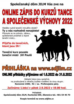 Online zápis do kurzů tance