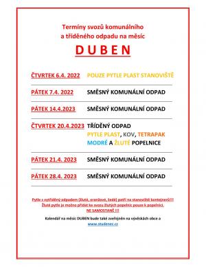 SVOUZY ODPADŮ DUBEN